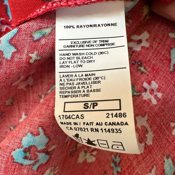 Ripe Strapless Red Floral Maxi Dress Size Small - Picture 5 of 9